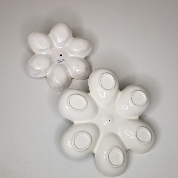 Set of 2 Easter Egg Plates Decorative Colorful Egg Tray 6ct ea Egg Plate Ceramic - Picture 9 of 10